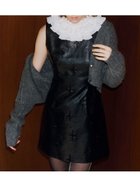 【リリーブラウン/Lily Brown】のL.B CANDY STOCK フリルカラー付き2wayミニワンピース 人気、トレンドファッション・服の通販 founy(ファニー) ファッション Fashion レディースファッション Fashion for Women ワンピース Dresses シンプル Simple, Minimal スパンコール Sequins, Sequin Embellishment スマート Smart, Elegant ツイード Twill, Twill Weave フリル Frill, Ruffle リボン Ribbon, Bow thumbnail BLK[009]|ID: prp329100004796531 ipo3291000000034799823