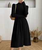 【ミニミニストア/miniministore】のミドル丈ニットワンピースハイネックワンピ ブラック|ID: prp329100004796548 ipo3291000000035049674