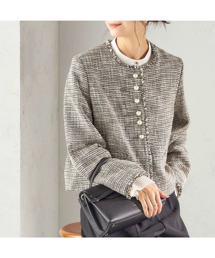 【シップス フォー ウィメン/SHIPS】のトライスピン 杢 ツイード パール モチーフ ボタン ジャケット(セレモニー対応可) インテリア・キッズ・メンズ・レディースファッション・服の通販 founy(ファニー) https://founy.com/ ファッション Fashion レディースファッション Fashion for Women アウター Coat / Outerwear Collection レディースジャケット・軽アウター Jackets オケージョン Occasion Wear ジャケット Jacket, Outerwear タートル Turtleneck, Turtle Collar ツイード Twill, Twill Weave デニム Denim, Jeans Material 定番 Standard, Basic Item 人気 Popular, Best Seller パール Pearl, Pearl Accent フリンジ Fringe, Tassel ポケット Pocket, Pocket Detail 別注 Limited Edition, Custom Order ミックス Mix, Mixed Style モチーフ Motif, Design Theme ワイド Wide, Wide Fit おすすめ Recommended / Our Picks セレモニー Ceremony 入学式 Entrance Ceremony 卒業式 Graduation Ceremony 2026年 2026 |ID: prp329100004796561 ipo3291000000034851426