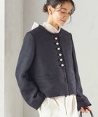 【シップス フォー ウィメン/SHIPS】のトライスピン 杢 ツイード パール モチーフ ボタン ジャケット(セレモニー対応可) ネイビー|ID: prp329100004796561 ipo3291000000034851432