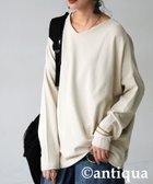 【アンティカ/antiqua】のantiqua アンティカ トップス 起毛 リブ 長袖 AY-00081 人気、トレンドファッション・服の通販 founy(ファニー) ファッション Fashion レディースファッション Fashion for Women トップス・カットソー Cut & Sew Tops セットアップ Set-Up, Coordinated Outfit 長袖 Long Sleeve, Full Sleeve バランス Balance, Style Balance パープル Purple, Violet 無地 Plain, Solid Color リラックス Relax, Relaxed Fit A/W・秋冬 Autumn/Winter thumbnail 28 アイボリー/Vネック|ID: prp329100004796564 ipo3291000000035140947