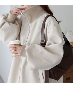 【ディスコート/Discoat】の【WEB限定】リブカラーミドルジップコート 人気、トレンドファッション・服の通販 founy(ファニー) ファッション Fashion レディースファッション Fashion for Women アウター Coat / Outerwear Collection コート・ロングコート・ピーコート Long Coats, Peacoats & More おすすめ Recommended / Our Picks ショート Short, Short Length シンプル Simple, Minimal デニム Denim, Jeans Material ハイネック High Neck, Mock Neck バランス Balance, Style Balance ミドル Middle Length, Mid Height |ID:prp329100004796580