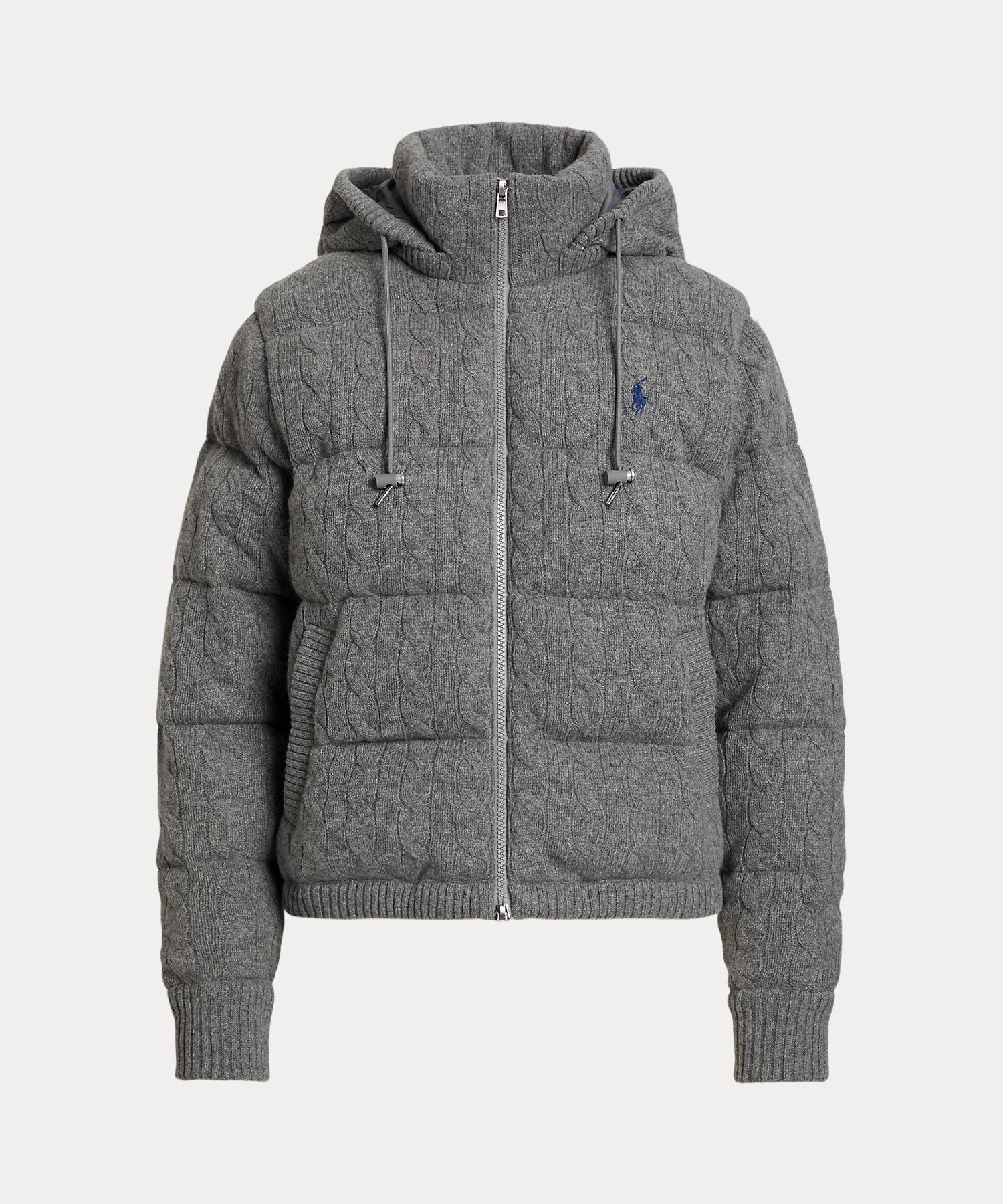 【ラルフローレン/RALPH LAUREN】のケーブルニット ウールカシミヤ キルテッド ジャケット 人気、トレンドファッション・服の通販 founy(ファニー) 　ファッション　Fashion　レディースファッション　Fashion for Women　アウター　Coat / Outerwear Collection　レディースジャケット・軽アウター　Jackets　カフス　Cuff Design　キルティング　Quilted, Quilting　クラシック　Classic, Timeless Style　ジャケット　Jacket, Outerwear　ストレート　Straight, Straight Cut　ドローストリング　Drawstring, Pull Cord　フィット　Fit, Slim Fit　フロント　Front, Front Design　ポケット　Pocket, Pocket Detail　メタル　Metal, Metal Parts　リブニット　Rib Knit, Ribbed Knit　長袖　Long Sleeve, Full Sleeve　 other-1|ID: prp329100004796633 ipo3291000000035119406