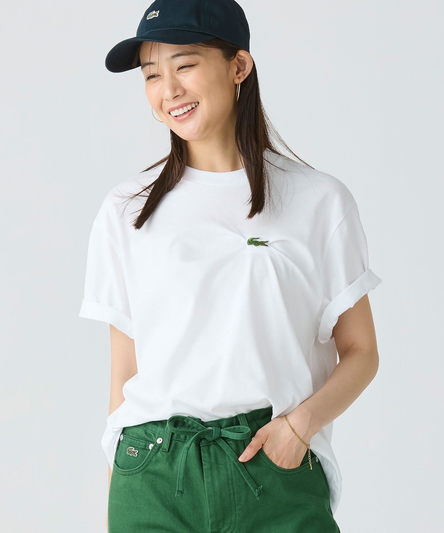 【ラコステ/LACOSTE】のワニロゴプリーツオーバーサイズフィットTシャツ 人気、トレンドファッション・服の通販 founy(ファニー) 　ファッション　Fashion　レディースファッション　Fashion for Women　トップス・カットソー　Cut & Sew Tops　シャツ・ブラウス・オフィスカジュアル　Elegant Blouses & Button-Ups　ロングTシャツ・Tシャツ　Longline T-Shirts & Tees　ショート　Short, Short Length　シンプル　Simple, Minimal　トレンド　Trend, Trending Now　フェミニン　Feminine, Girly　プリーツ　Pleats, Pleated　ミニスカート　Mini Skirt, Short Skirt　ランダム　Random, Irregular　 other-1|ID: prp329100004796637 ipo3291000000034984023