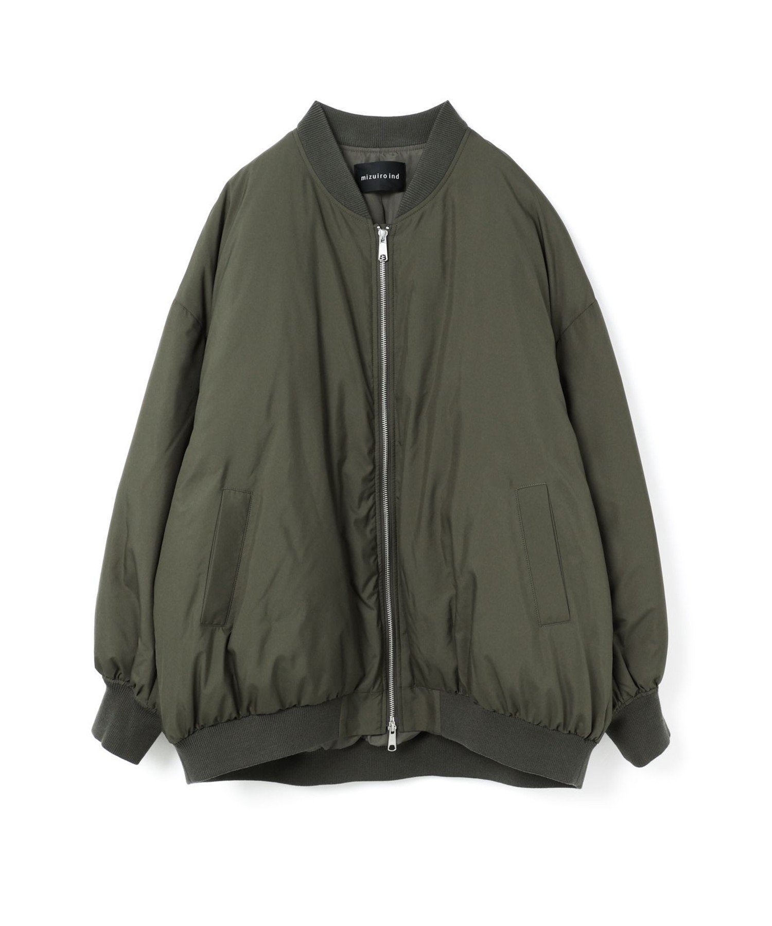 【マーコート/MARcourt】のmizuiro ind ワイドジップダウンブルゾン インテリア・キッズ・メンズ・レディースファッション・服の通販 founy(ファニー) 　ファッション　Fashion　レディースファッション　Fashion for Women　アウター　Coat / Outerwear Collection　ブルゾンジャケット・スポーティアウター　Blouson Jackets　ビッグ　Big, Oversized　ポケット　Pocket, Pocket Detail　ワイド　Wide, Wide Fit　人気　Popular, Best Seller　今季　This Season, Current Season　再入荷　Restock / Back in Stock　無地　Plain, Solid Color　長袖　Long Sleeve, Full Sleeve　カーキ|ID: prp329100004796665 ipo3291000000035120300