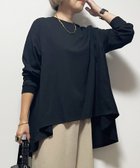 【リラクロ/relaclo】のmitis/OE天竺バックフレアロンT 人気、トレンドファッション・服の通販 founy(ファニー) ファッション Fashion レディースファッション Fashion for Women トップス・カットソー Cut & Sew Tops ロングTシャツ・Tシャツ Longline T-Shirts & Tees バッグ Bags デニム Denim, Jeans Material フェミニン Feminine, Girly thumbnail ブラック|ID: prp329100004796677 ipo3291000000034801405
