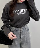 【イング/INGNI】のハクプリントロゴロンT 人気、トレンドファッション・服の通販 founy(ファニー) ファッション Fashion レディースファッション Fashion for Women トップス・カットソー Cut & Sew Tops ロングTシャツ・Tシャツ Longline T-Shirts & Tees シルバー Silver, Metallic Silver シンプル Simple, Minimal ジャケット Jacket, Outerwear スタイリッシュ Stylish, Fashionable スマホ Smartphone, Mobile Device ブルゾン Blouson, Bomber Jacket プリント Print, Printed Pattern ベーシック Basic, Essential メタリック Metallic, Shiny Finish thumbnail チャコールグレー/シルバー|ID: prp329100004796688 ipo3291000000034913777