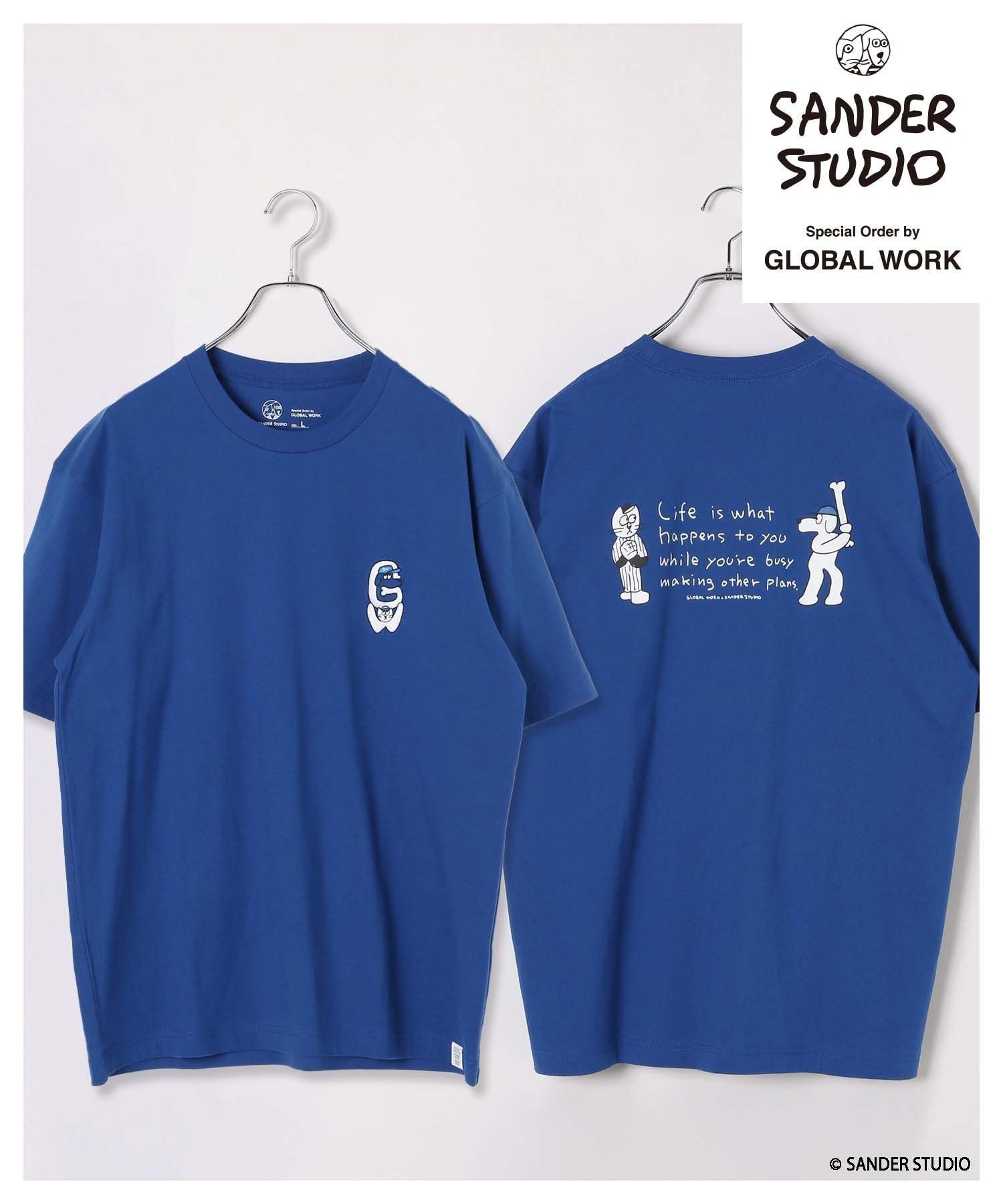 【グローバルワーク/GLOBAL WORK】のSANDER STUDIO Tシャツ/323526 インテリア・キッズ・メンズ・レディースファッション・服の通販 founy(ファニー) ファッション Fashion レディースファッション Fashion for Women トップス・カットソー Cut & Sew Tops シャツ・ブラウス・オフィスカジュアル Elegant Blouses & Button-Ups ロングTシャツ・Tシャツ Longline T-Shirts & Tees おすすめ Recommended / Our Picks イラスト Illustration キャラクター Character, Licensed Characters グラフィック Graphic, Graphic Design コラボ Collaboration, Collab スペシャル Special, Limited Edition リラックス Relax, Relaxed Fit ワイド Wide, Wide Fit ワーク Workwear, Utility Style ブルーGWロゴ85|ID: prp329100004796709 ipo3291000000035025976