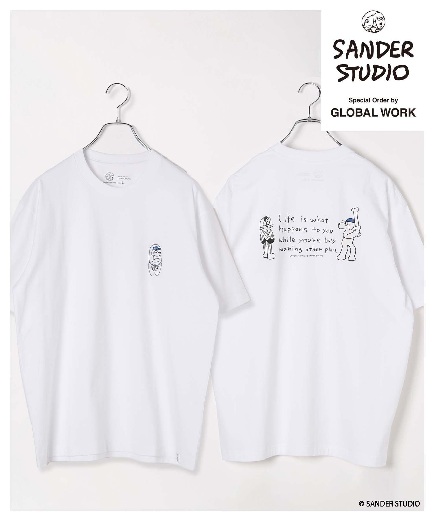 【グローバルワーク/GLOBAL WORK】のSANDER STUDIO Tシャツ/323526 インテリア・キッズ・メンズ・レディースファッション・服の通販 founy(ファニー) ファッション Fashion レディースファッション Fashion for Women トップス・カットソー Cut & Sew Tops シャツ・ブラウス・オフィスカジュアル Elegant Blouses & Button-Ups ロングTシャツ・Tシャツ Longline T-Shirts & Tees おすすめ Recommended / Our Picks イラスト Illustration キャラクター Character, Licensed Characters グラフィック Graphic, Graphic Design コラボ Collaboration, Collab スペシャル Special, Limited Edition リラックス Relax, Relaxed Fit ワイド Wide, Wide Fit ワーク Workwear, Utility Style ホワイトGWロゴ01|ID: prp329100004796709 ipo3291000000035025977