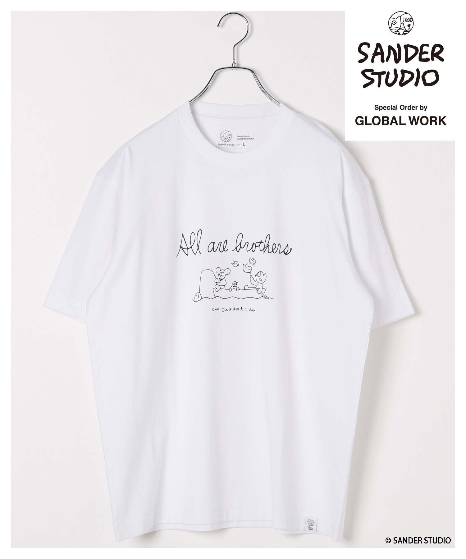 【グローバルワーク/GLOBAL WORK】のSANDER STUDIO Tシャツ/323526 インテリア・キッズ・メンズ・レディースファッション・服の通販 founy(ファニー) ファッション Fashion レディースファッション Fashion for Women トップス・カットソー Cut & Sew Tops シャツ・ブラウス・オフィスカジュアル Elegant Blouses & Button-Ups ロングTシャツ・Tシャツ Longline T-Shirts & Tees おすすめ Recommended / Our Picks イラスト Illustration キャラクター Character, Licensed Characters グラフィック Graphic, Graphic Design コラボ Collaboration, Collab スペシャル Special, Limited Edition リラックス Relax, Relaxed Fit ワイド Wide, Wide Fit ワーク Workwear, Utility Style ホワイトボート04|ID: prp329100004796709 ipo3291000000035025980
