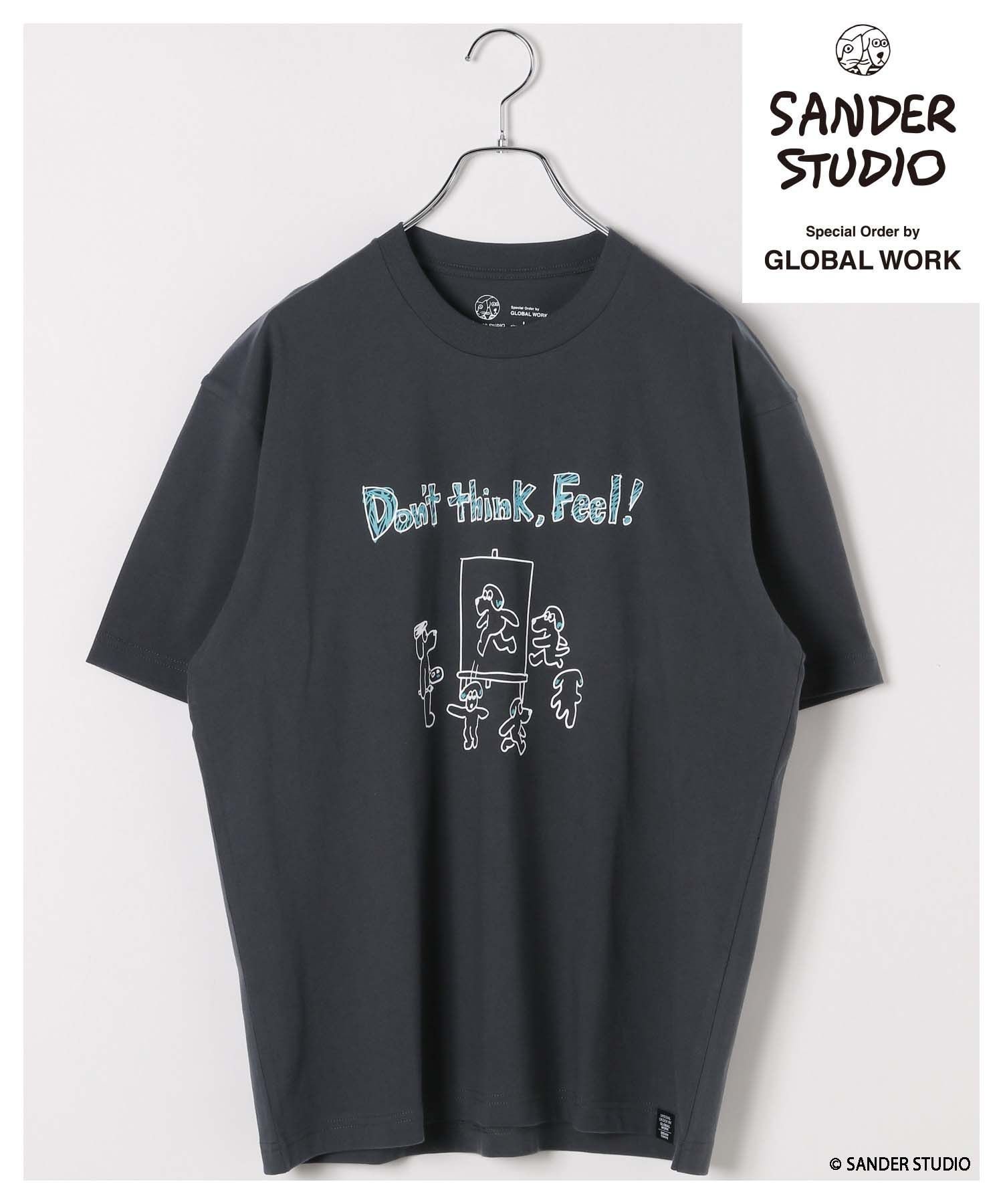 【グローバルワーク/GLOBAL WORK】のSANDER STUDIO Tシャツ/323526 インテリア・キッズ・メンズ・レディースファッション・服の通販 founy(ファニー) ファッション Fashion レディースファッション Fashion for Women トップス・カットソー Cut & Sew Tops シャツ・ブラウス・オフィスカジュアル Elegant Blouses & Button-Ups ロングTシャツ・Tシャツ Longline T-Shirts & Tees おすすめ Recommended / Our Picks イラスト Illustration キャラクター Character, Licensed Characters グラフィック Graphic, Graphic Design コラボ Collaboration, Collab スペシャル Special, Limited Edition リラックス Relax, Relaxed Fit ワイド Wide, Wide Fit ワーク Workwear, Utility Style チャコール犬Dontthink18|ID: prp329100004796709 ipo3291000000035025984