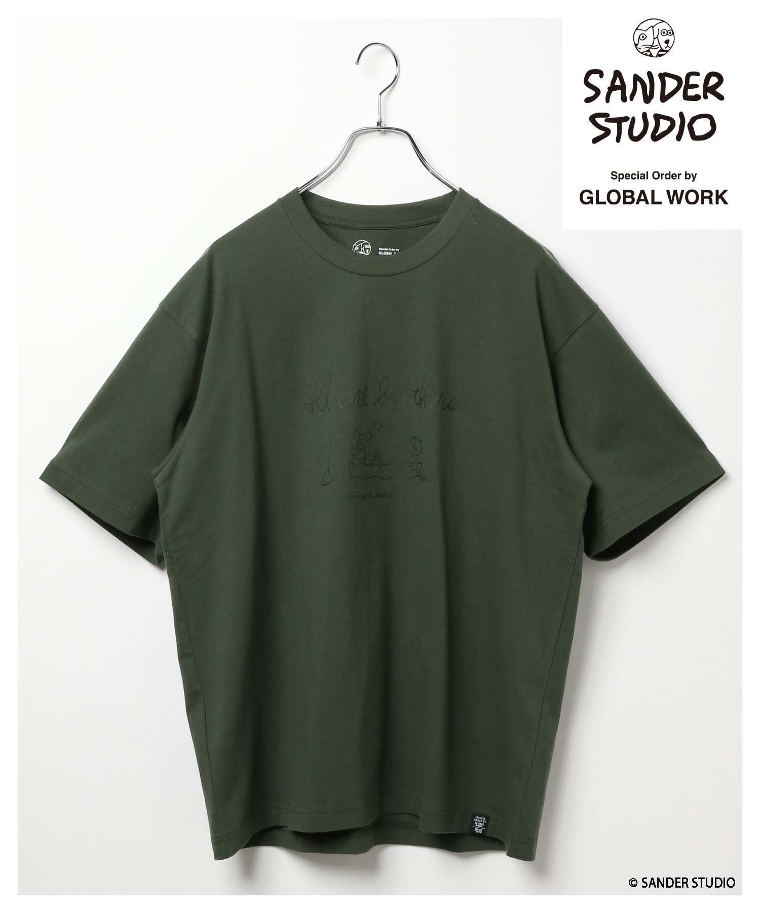 【グローバルワーク/GLOBAL WORK】のSANDER STUDIO Tシャツ/323526 インテリア・キッズ・メンズ・レディースファッション・服の通販 founy(ファニー) ファッション Fashion レディースファッション Fashion for Women トップス・カットソー Cut & Sew Tops シャツ・ブラウス・オフィスカジュアル Elegant Blouses & Button-Ups ロングTシャツ・Tシャツ Longline T-Shirts & Tees おすすめ Recommended / Our Picks イラスト Illustration キャラクター Character, Licensed Characters グラフィック Graphic, Graphic Design コラボ Collaboration, Collab スペシャル Special, Limited Edition リラックス Relax, Relaxed Fit ワイド Wide, Wide Fit ワーク Workwear, Utility Style オリーブボート78|ID: prp329100004796709 ipo3291000000035025986