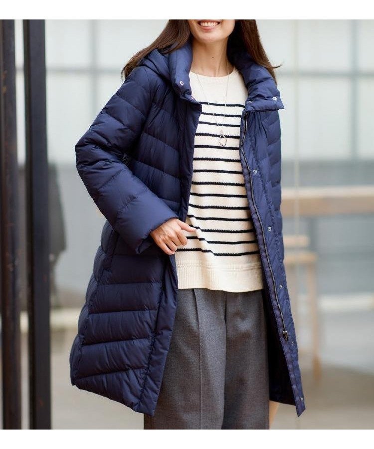 【リフレクト/Reflect】の【定番人気/ウエスト調整可】フーデッドロングダウンコート インテリア・キッズ・メンズ・レディースファッション・服の通販 founy(ファニー) 　ファッション　Fashion　レディースファッション　Fashion for Women　アウター　Coat / Outerwear Collection　コート・ロングコート・ピーコート　Long Coats, Peacoats & More　ダウンジャケット・軽量ダウン　Warm & Lightweight Down Jackets　スマート　Smart, Elegant　ダウン　Down, Puffer　ポケット　Pocket, Pocket Detail　エレガント 上品　Elegant　人気　Popular, Best Seller　定番　Standard, Basic Item　ネイビー|ID: prp329100004796712 ipo3291000000035170297