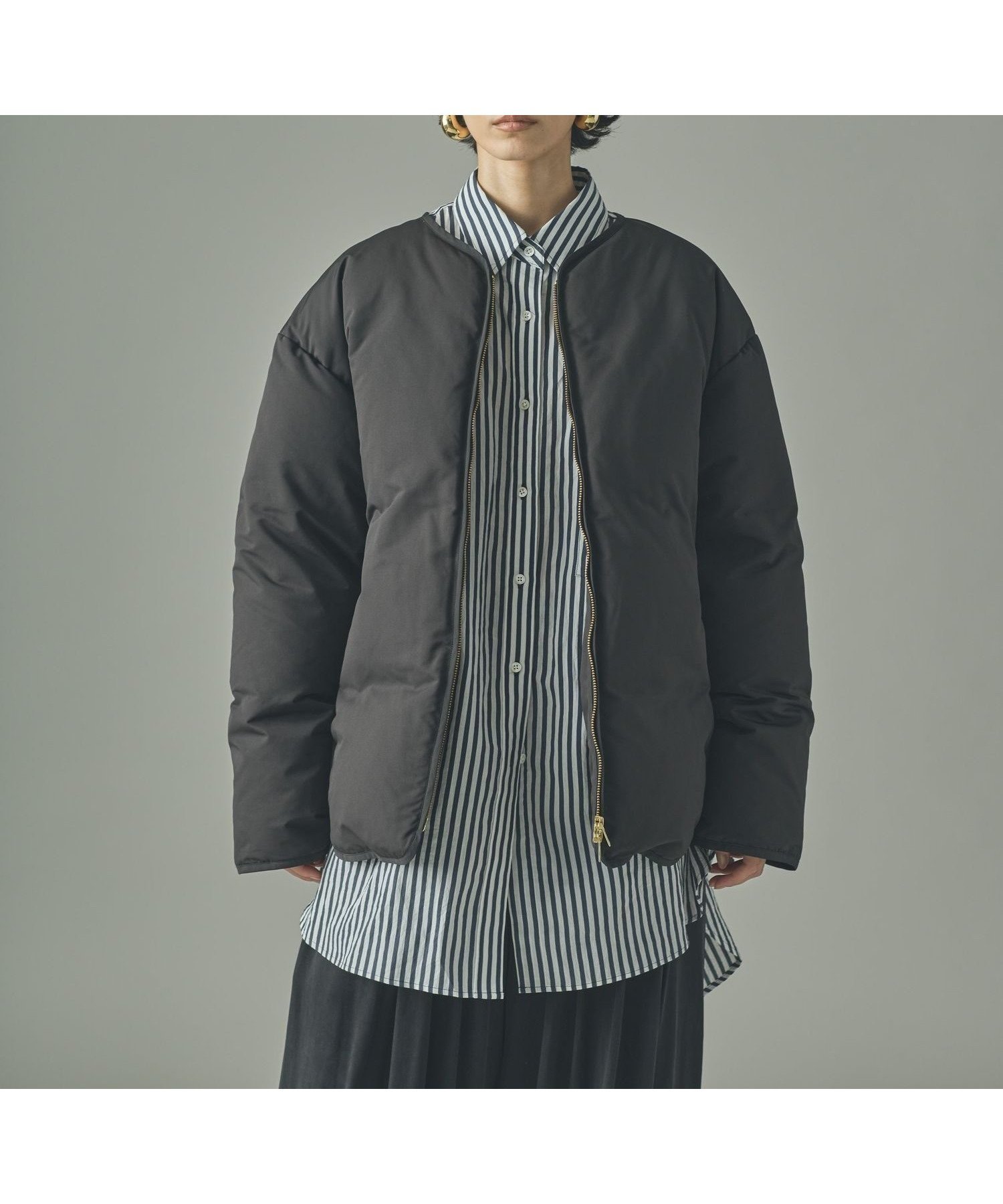 【カレンソロジー/Curensology】のサイドジップノーカラーダウンジャケット インテリア・キッズ・メンズ・レディースファッション・服の通販 founy(ファニー) ファッション Fashion レディースファッション Fashion for Women アウター Coat / Outerwear Collection レディースジャケット・軽アウター Jackets インナー Innerwear エレガント 上品 Elegant サイドジップ Side Zip, Side Zipper シンプル Simple, Minimal ダウン Down, Puffer バランス Balance, Style Balance フロント Front, Front Design ベーシック Basic, Essential ブラック|ID: prp329100004796724 ipo3291000000034801973