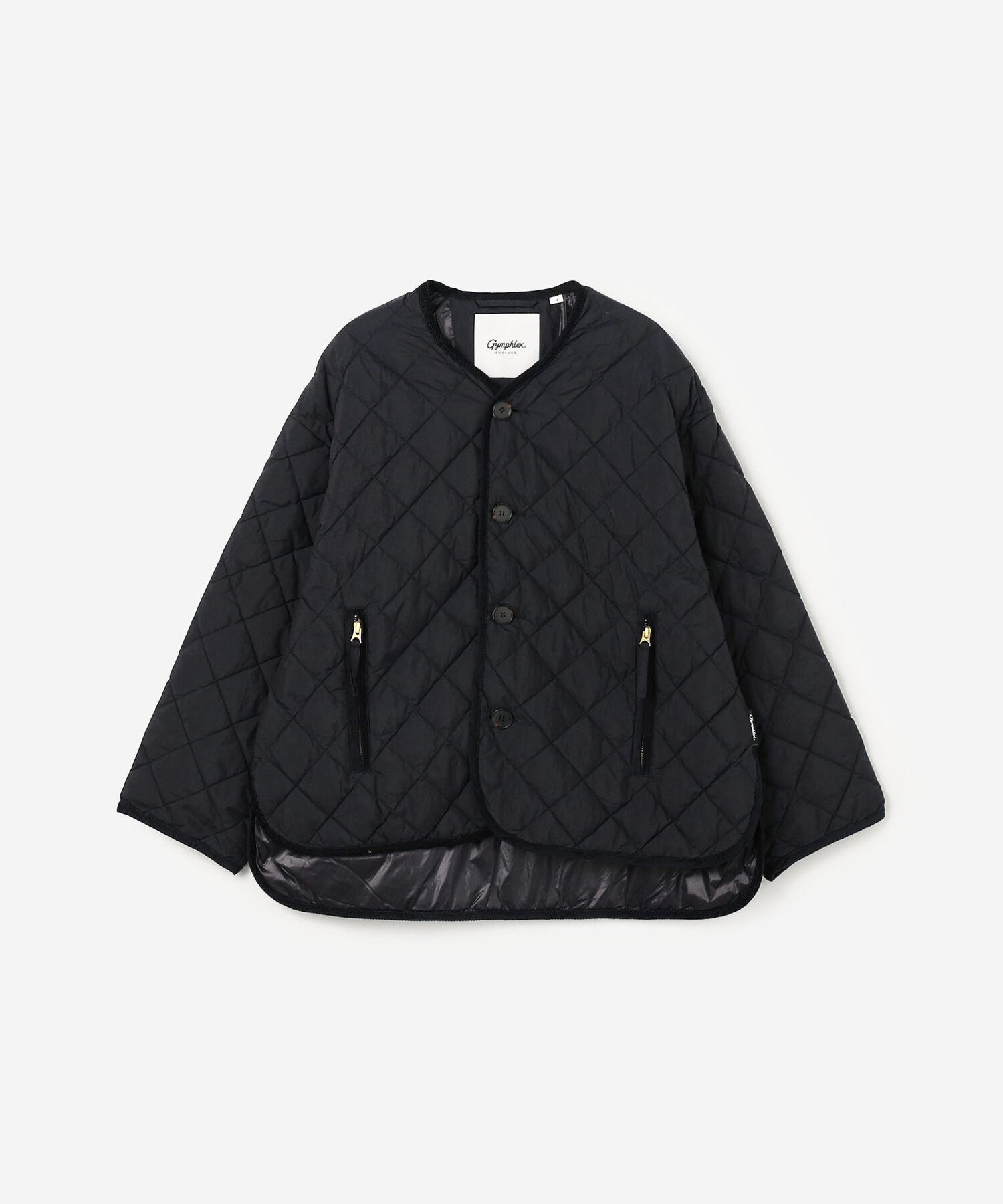 【ビショップ/Bshop】のキルトダウンカラーレスジャケット WOMEN インテリア・キッズ・メンズ・レディースファッション・服の通販 founy(ファニー) 　ファッション　Fashion　レディースファッション　Fashion for Women　アウター　Coat / Outerwear Collection　レディースジャケット・軽アウター　Jackets　キルティング　Quilted, Quilting　コーデュロイ　Corduroy, Cord Fabric　ショーツ　Shorts, Short Pants　スポーツ　Sports, Activewear　スリット　Slit, Slit Detail　タフタ　Taffeta, Structured Fabric　ダウン　Down, Puffer　パイピング　Piping, Trim Design　フロント　Front, Front Design　軽量　Lightweight, Ultra Light　BLACK|ID: prp329100004796757 ipo3291000000034947822