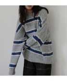 【ヘラム/hellam】のブークレボーダーニットプルオーバー 人気、トレンドファッション・服の通販 founy(ファニー) ファッション Fashion レディースファッション Fashion for Women トップス・カットソー Cut & Sew Tops ニット Knit Tops & Sweaters カジュアルプルオーバー・ニットトップス Pullovers & Knit Tops / Casual Pullovers ボーダー Border, Stripe thumbnail グレー|ID: prp329100004796776 ipo3291000000034802590