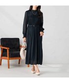 【アー ヴェー ヴェー/a.v.v】の【洗える】ランダムプリーツサテンワンピース【WEB限定】 ネイビー|ID: prp329100004796780 ipo3291000000034922947