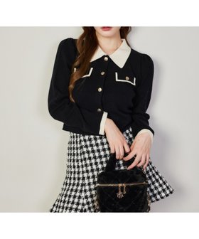 【ナイスクラップ/NICE CLAUP】の金ボタン配色衿ニット 人気、トレンドファッション・服の通販 founy(ファニー) ファッション Fashion レディースファッション Fashion for Women トップス・カットソー Cut & Sew Tops ニット Knit Tops & Sweaters 2025年 2025 2025-2026秋冬・A/W Autumn/Winter 2025–26 AW25–26 おすすめ Recommended / Our Picks クラシカル Classical, Vintage-Inspired デニム Denim, Jeans Material フィット Fit, Slim Fit フレア Flare, Flared ボトム Bottoms, Lower Wear 長袖 Long Sleeve, Full Sleeve |ID:prp329100004796811