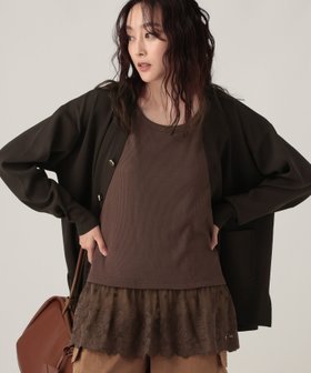 【エルーラ/Elura】の裾レースタンク/605388 人気、トレンドファッション・服の通販 founy(ファニー) ファッション Fashion レディースファッション Fashion for Women インナー Innerwear カーディガン Cardigan, Knitwear ジャケット Jacket, Outerwear タンク Tank Top, Sleeveless Top トレンド Trend, Trending Now レース Lace, Lace Fabric エレガント 上品 Elegant |ID:prp329100004796848