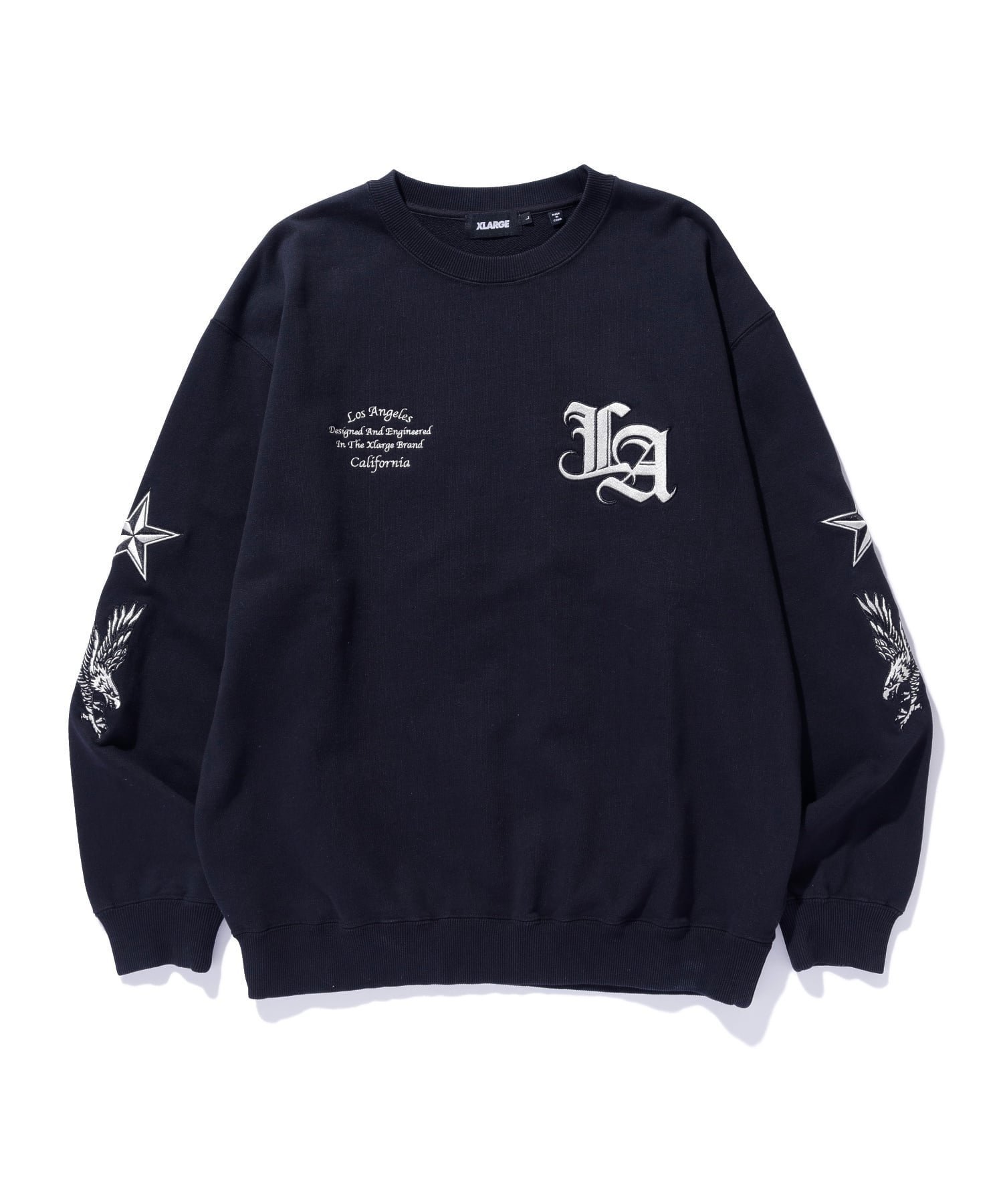 【エクストララージ/XLARGE】のVARSITY CREWNECK SWEATSHIRT インテリア・キッズ・メンズ・レディースファッション・服の通販 founy(ファニー) ファッション Fashion レディースファッション Fashion for Women トップス・カットソー Cut & Sew Tops シャツ・ブラウス・オフィスカジュアル Elegant Blouses & Button-Ups レディースパーカー・カジュアルフーディー Casual Hoodies & Sweatshirts ロングTシャツ・Tシャツ Longline T-Shirts & Tees スウェット・クルーネックトップス Sweatshirts & Crewnecks / Relaxed Fit Sweat Tops スウェット / スエット Sweatshirt, Sweatwear ベーシック Basic, Essential ミリタリー Military, Army Style ロング Long, Long-Length BLACK|ID: prp329100004796868 ipo3291000000034905278