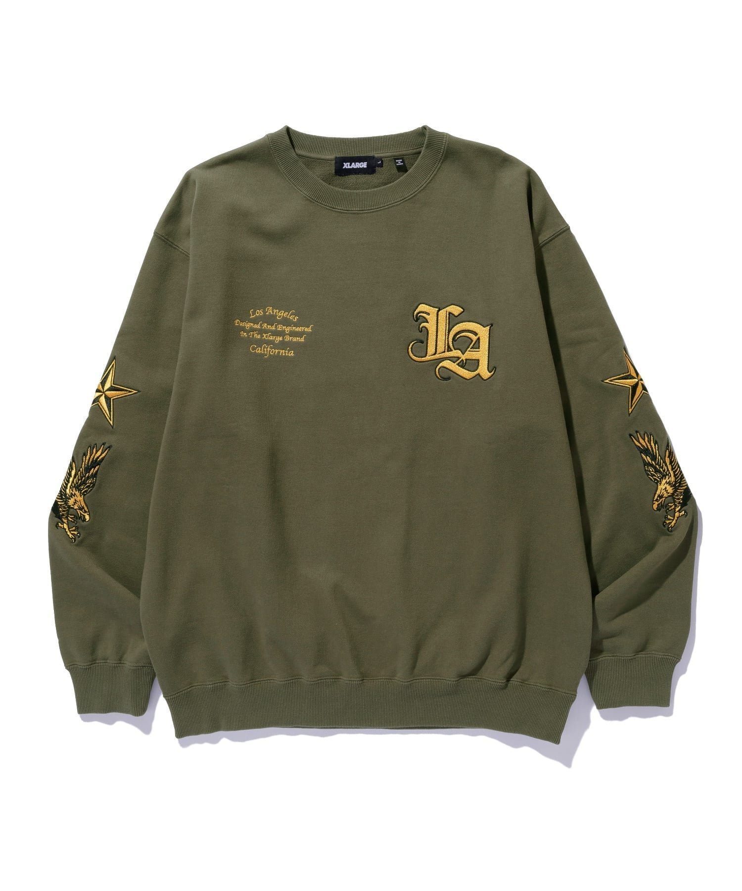 【エクストララージ/XLARGE】のVARSITY CREWNECK SWEATSHIRT インテリア・キッズ・メンズ・レディースファッション・服の通販 founy(ファニー) ファッション Fashion レディースファッション Fashion for Women トップス・カットソー Cut & Sew Tops シャツ・ブラウス・オフィスカジュアル Elegant Blouses & Button-Ups レディースパーカー・カジュアルフーディー Casual Hoodies & Sweatshirts ロングTシャツ・Tシャツ Longline T-Shirts & Tees スウェット・クルーネックトップス Sweatshirts & Crewnecks / Relaxed Fit Sweat Tops スウェット / スエット Sweatshirt, Sweatwear ベーシック Basic, Essential ミリタリー Military, Army Style ロング Long, Long-Length OLIVE|ID: prp329100004796868 ipo3291000000034905279