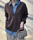 【スタイルドア/STYLEDOOR】のフロント2wayニットVネックプルオーバー 人気、トレンドファッション・服の通販 founy(ファニー) ファッション Fashion レディースファッション Fashion for Women トップス・カットソー Cut & Sew Tops ニット Knit Tops & Sweaters カジュアルプルオーバー・ニットトップス Pullovers & Knit Tops / Casual Pullovers Vネックトップス V-Neck Tops / V-Cut Neckline Shirts インナー Innerwear 洗える Machine Washable キャミソール Camisole, Spaghetti Strap Top クール Cool, Chic サテン Satin, Glossy Fabric シンプル Simple, Minimal タンク Tank Top, Sleeveless Top タートル Turtleneck, Turtle Collar デニム Denim, Jeans Material フロント Front, Front Design ベーシック Basic, Essential ボトム Bottoms, Lower Wear ボーダー Border, Stripe 無地 Plain, Solid Color ワイド Wide, Wide Fit thumbnail ブラウン|ID: prp329100004796887 ipo3291000000034936816