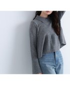 【ナチュラル ビューティー ベーシック/NATURAL BEAUTY BASIC】の襟付きペプラムニット グレー|ID: prp329100004796929 ipo3291000000034803832