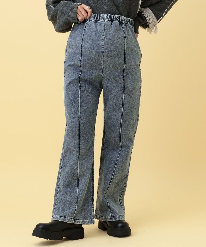 【レプシィム ローリーズファーム/LEPSIM LOWRYS FARM】の【産前・産後対応】マタニティ/裏起毛デニムフレアパンツ インテリア・キッズ・メンズ・レディースファッション・服の通販 founy(ファニー) https://founy.com/ ファッション Fashion キッズファッション Fashion for Kids ボトムス Bottoms デニム Denim, Jeans Material バランス Balance, Style Balance フレア Flare, Flared |ID: prp329100004797045 ipo3291000000035176890