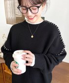 【モーメントプラス/moment+ / MEN】の配色ハンドステッチニットプルオーバー 人気、トレンドファッション・服の通販 founy(ファニー) ファッション Fashion メンズファッション Fashion for Men トップス・カットソー Cut & Sew Tops ニット・セーター / 定番トップス Knit Tops & Sweaters カットソー Cut and Sewn Top ショルダー Shoulder, Shoulder Strap シンプル Simple, Minimal デニム Denim, Jeans Material トレンド Trend, Trending Now ドロップ Drop Shoulder, Dropped Style ハンド Hand, Handmade バランス Balance, Style Balance ベーシック Basic, Essential ボトム Bottoms, Lower Wear 無地 Plain, Solid Color ワイドリブ Wide Rib, Wide Ribbed Knit 再入荷 Restock / Back in Stock プチプライス・低価格 Affordable / Budget Price thumbnail ブラック|ID: prp329100004797079 ipo3291000000034804863