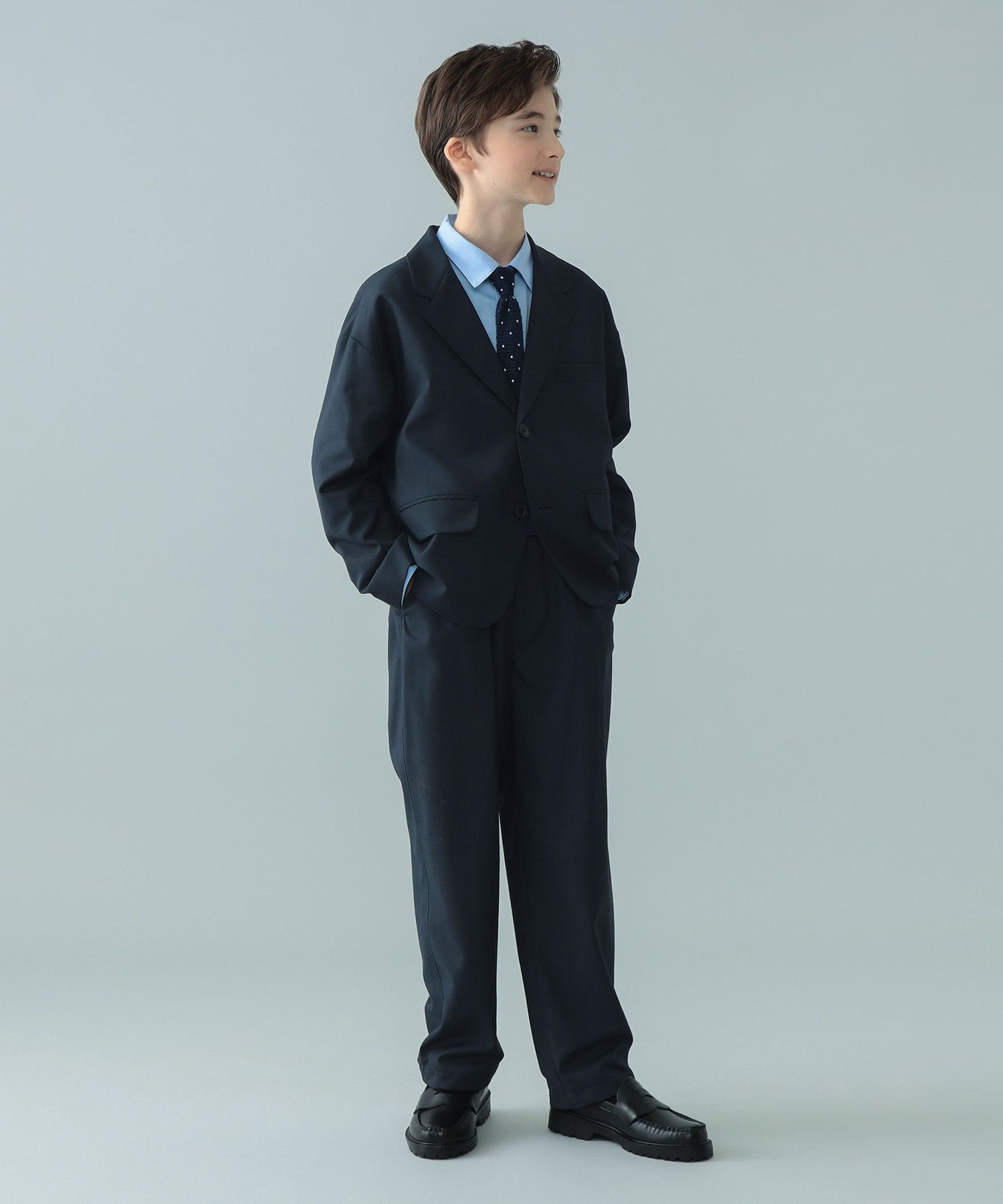 【こども ビームス/コドモ ビームス / KIDS】のセレモニー ゆる セットアップ (ジュニアサイズ 150~170cm) ビームスセレモニー2026 26SS 入学式 卒業式 入園式 卒園式 フォーマル 面接 式典 七五三 発表会 インテリア・キッズ・メンズ・レディースファッション・服の通販 founy(ファニー) 　ファッション　Fashion　キッズファッション　Fashion for Kids　ジャケット　Jacket, Outerwear　スマート　Smart, Elegant　スーツ　Suit, Formalwear　セットアップ　Set-Up, Coordinated Outfit　とろみ　Fluid, Flowy Fabric　ドット　Polka Dot, Dot Pattern　ドローストリング　Drawstring, Pull Cord　フォーマル　Formal, Dressy　リラックス　Relax, Relaxed Fit　おすすめ　Recommended / Our Picks　セレモニー　Ceremony　入学式　Entrance Ceremony　卒業式　Graduation Ceremony　結婚式　Wedding　2026年　2026　NAVY|ID: prp329100004797100 ipo3291000000035005988