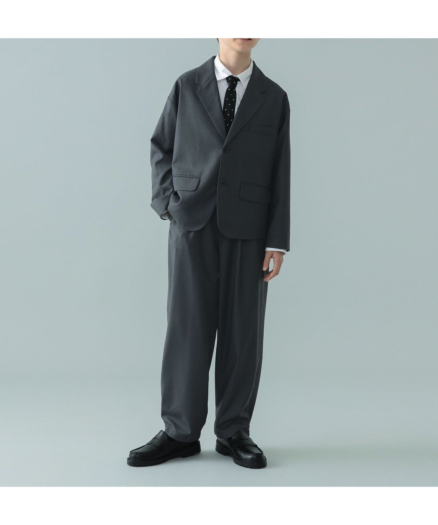 【こども ビームス/コドモ ビームス / KIDS】のセレモニー ゆる セットアップ (ジュニアサイズ 150~170cm) ビームスセレモニー2026 26SS 入学式 卒業式 入園式 卒園式 フォーマル 面接 式典 七五三 発表会 インテリア・キッズ・メンズ・レディースファッション・服の通販 founy(ファニー) 　ファッション　Fashion　キッズファッション　Fashion for Kids　ジャケット　Jacket, Outerwear　スマート　Smart, Elegant　スーツ　Suit, Formalwear　セットアップ　Set-Up, Coordinated Outfit　とろみ　Fluid, Flowy Fabric　ドット　Polka Dot, Dot Pattern　ドローストリング　Drawstring, Pull Cord　フォーマル　Formal, Dressy　リラックス　Relax, Relaxed Fit　おすすめ　Recommended / Our Picks　セレモニー　Ceremony　入学式　Entrance Ceremony　卒業式　Graduation Ceremony　結婚式　Wedding　2026年　2026　GREY|ID: prp329100004797100 ipo3291000000035005989