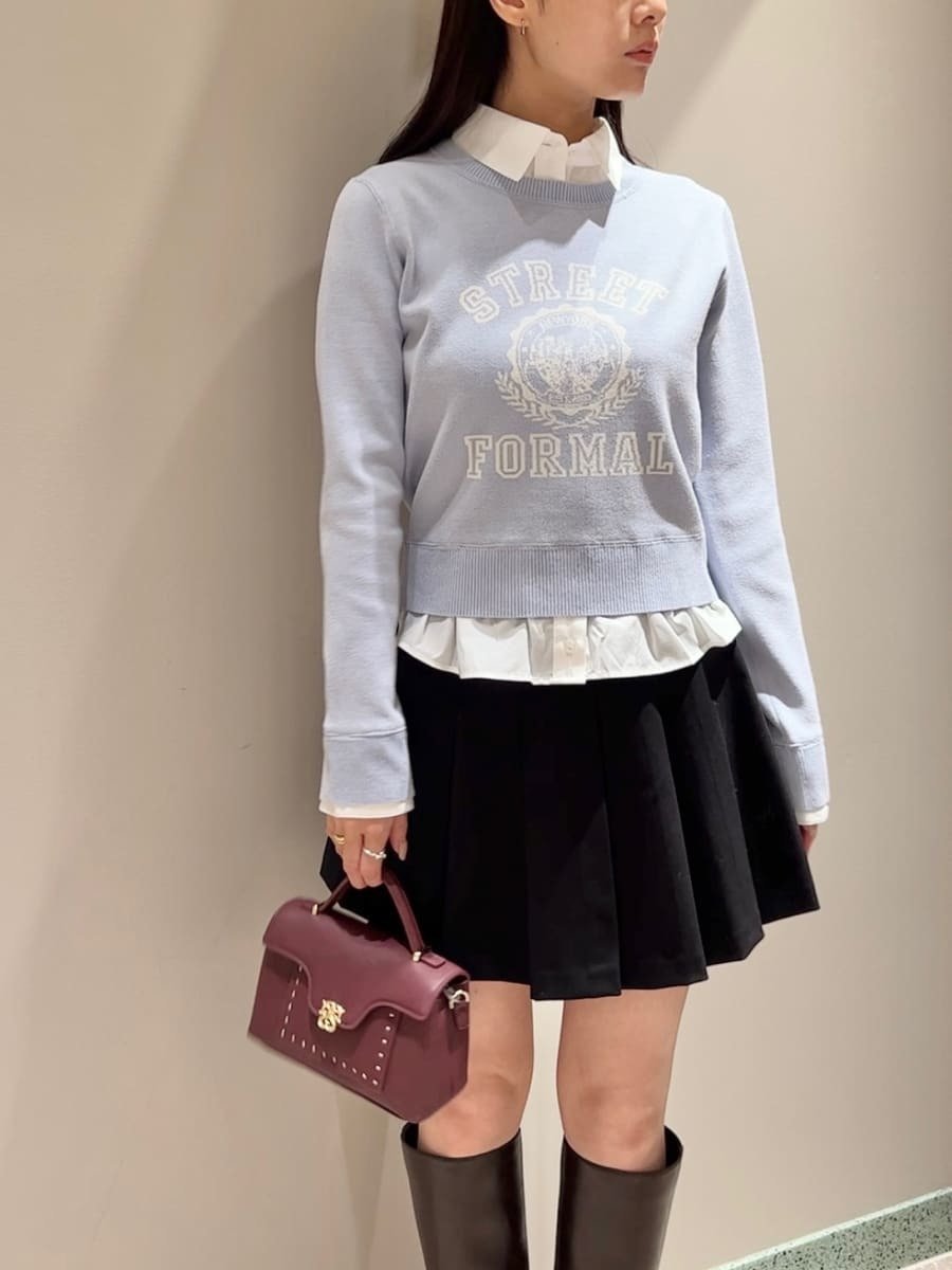 【スナイデル/SNIDEL】のシャツドッキングジャガードニットプルオーバー インテリア・キッズ・メンズ・レディースファッション・服の通販 founy(ファニー) 　ファッション　Fashion　レディースファッション　Fashion for Women　トップス・カットソー　Cut & Sew Tops　ニット　Knit Tops & Sweaters　シャツ・ブラウス・オフィスカジュアル　Elegant Blouses & Button-Ups　カジュアルプルオーバー・ニットトップス　Pullovers & Knit Tops / Casual Pullovers　ウェーブ　Wavy Pattern　ウォッシュ　Washed Finish　ヴィンテージ　Vintage Style　シルバー　Silver, Metallic Silver　ストレート　Straight, Straight Cut　スマート　Smart, Elegant　ドッキング　Docking, Mixed Material　バランス　Balance, Style Balance　おすすめ　Recommended / Our Picks　LBLU[081]|ID: prp329100004797107 ipo3291000000034805122