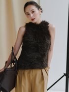 【アニュアンス/anuans】のファーライクノースリーブニットトップス 人気、トレンドファッション・服の通販 founy(ファニー) ファッション Fashion レディースファッション Fashion for Women トップス・カットソー Cut & Sew Tops ニット Knit Tops & Sweaters キャミソール&ノースリーブ Camisoles & Sleeveless Tops インナー Innerwear カーディガン Cardigan, Knitwear ジャケット Jacket, Outerwear ノースリーブ Sleeveless, No-Sleeve thumbnail DARK BROWN|ID: prp329100004797154 ipo3291000000034805526