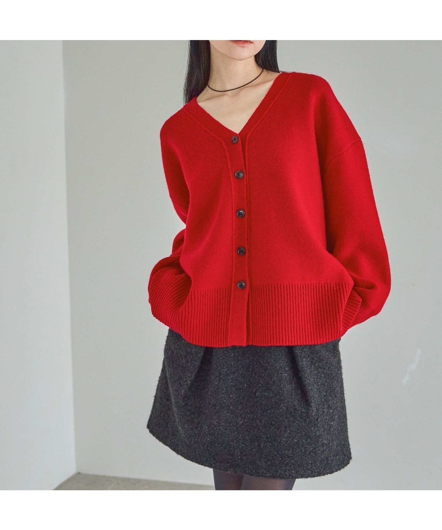【アパートバイローリーズ/apart by lowrys】のカシミヤコンBIG Vネックカーディガン インテリア・キッズ・メンズ・レディースファッション・服の通販 founy(ファニー) ファッション Fashion レディースファッション Fashion for Women トップス・カットソー Cut & Sew Tops カーディガン・羽織り Layered Style Cardigans Vネックトップス V-Neck Tops / V-Cut Neckline Shirts おすすめ Recommended / Our Picks カーディガン Cardigan, Knitwear ボトム Bottoms, Lower Wear 人気 Popular, Best Seller 冬 Winter / This Winter レッド35|ID: prp329100004797183 ipo3291000000034870742