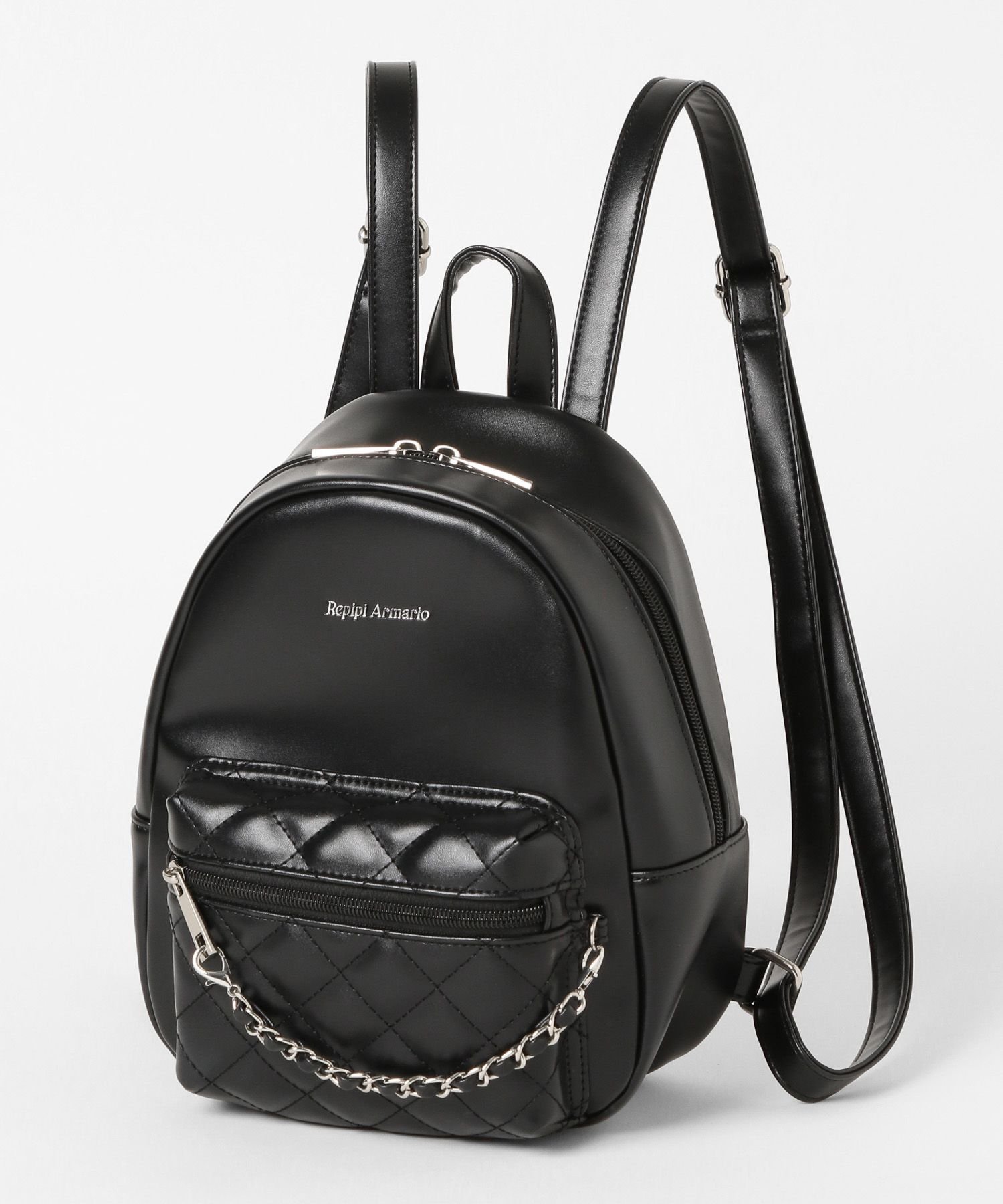 【レピピアルマリオ/repipi armario / KIDS】のチェーンキルトフェイクレザーミニリュック 人気、トレンドファッション・服の通販 founy(ファニー) 　ファッション　Fashion　キッズファッション　Fashion for Kids　キルティング　Quilted, Quilting　チェーン　Chain, Chain Strap　チャーム　Charm, Pendant　フェイクレザー　Faux Leather, PU Leather　ポケット　Pocket, Pocket Detail　ポーチ　Pouch, Small Case　リュック　Backpack, Rucksack　ワンポイント　One Point, Statement Accent　財布　Wallet, Purse　 other-1|ID: prp329100004797184 ipo3291000000034972723