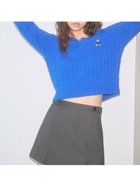 【スナイデル/SNIDEL】の【BEARPAW】ケーブルニットプルオーバー 人気、トレンドファッション・服の通販 founy(ファニー) ファッション Fashion レディースファッション Fashion for Women トップス・カットソー Cut & Sew Tops ニット Knit Tops & Sweaters カジュアルプルオーバー・ニットトップス Pullovers & Knit Tops / Casual Pullovers イエロー Yellow インナー Innerwear コラボ Collaboration, Collab コンパクト Compact, Small Size ジャケット Jacket, Outerwear スマート Smart, Elegant ボトム Bottoms, Lower Wear エレガント 上品 Elegant thumbnail BLU[086]|ID: prp329100004797187 ipo3291000000034805781