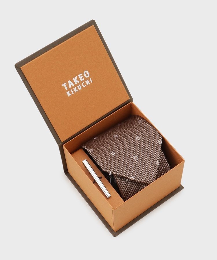 【タケオキクチ/TAKEO KIKUCHI / MEN】のフラワードットネクタイ タイバー カラーBOXセット インテリア・キッズ・メンズ・レディースファッション・服の通販 founy(ファニー) ファッション Fashion メンズファッション Fashion for Men おすすめ Recommended / Our Picks ジャカード/ジャガード Jacquard, Woven Pattern ストライプ Stripe, Striped Pattern スーツ Suit, Formalwear ドット Polka Dot, Dot Pattern フラワー Flower, Floral リボン Ribbon, Bow 人気 Popular, Best Seller タバコブラウン|ID: prp329100004797195 ipo3291000000034805830