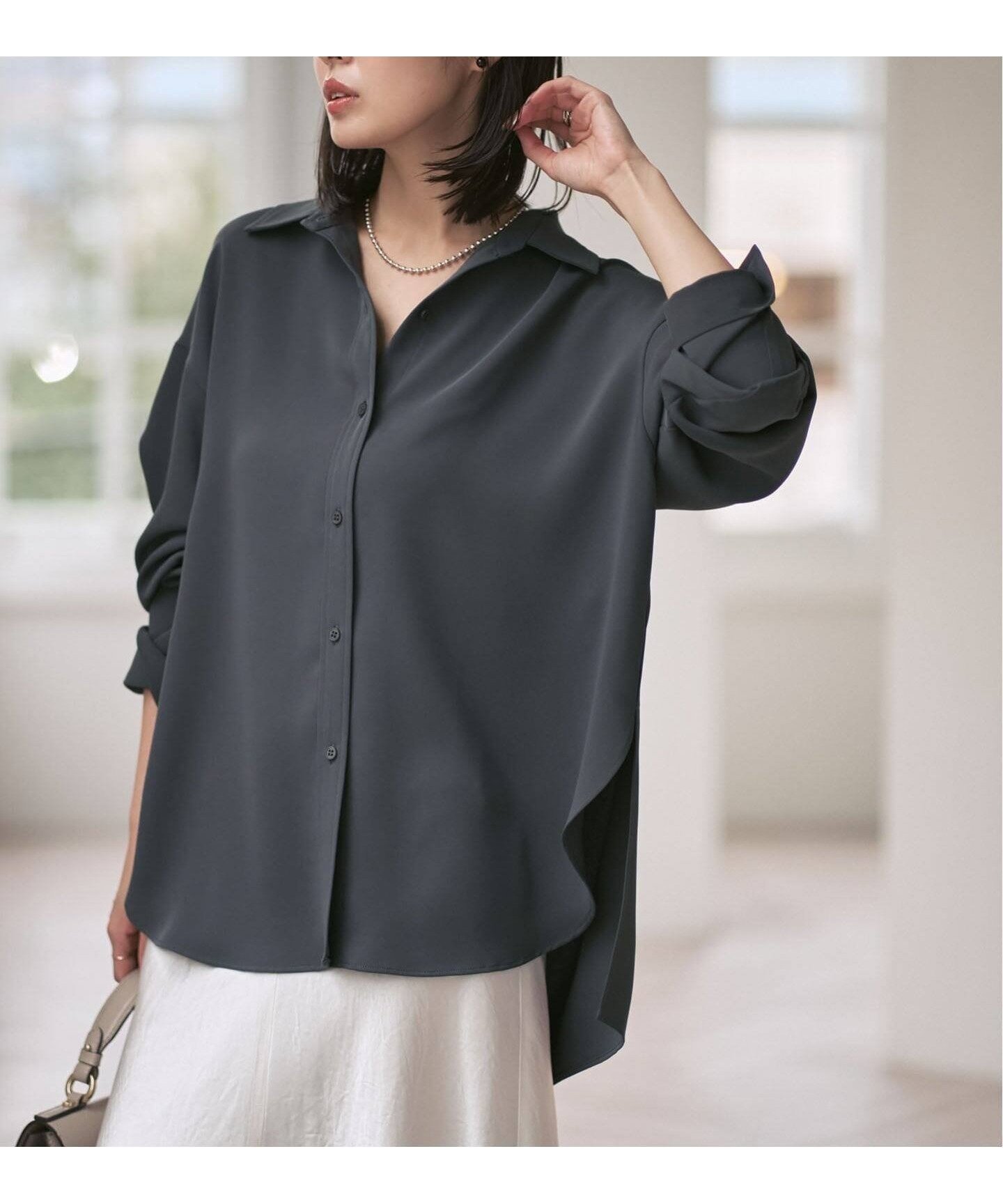 【ノーブル / スピック&スパン/NOBLE / Spick & Span】の《26SS先行 ・追加》シーズンカラープレーンシャツ 人気、トレンドファッション・服の通販 founy(ファニー) 　ファッション　Fashion　レディースファッション　Fashion for Women　トップス・カットソー　Cut & Sew Tops　シャツ・ブラウス・オフィスカジュアル　Elegant Blouses & Button-Ups　2026年　2026　とろみ　Fluid, Flowy Fabric　シンプル　Simple, Minimal　スリット　Slit, Slit Detail　バランス　Balance, Style Balance　ロング　Long, Long-Length　定番　Standard, Basic Item　 other-1|ID: prp329100004797199 ipo3291000000035012840