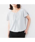 【アンタイトル/UNTITLED】の【通勤/二の腕カバー】タックデザインブラウス サックスブルー|ID: prp329100004797202 ipo3291000000034805871