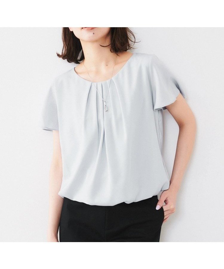 【アンタイトル/UNTITLED】の【通勤/二の腕カバー】タックデザインブラウス インテリア・キッズ・メンズ・レディースファッション・服の通販 founy(ファニー) ファッション Fashion レディースファッション Fashion for Women トップス・カットソー Cut & Sew Tops シャツ・ブラウス・オフィスカジュアル Elegant Blouses & Button-Ups インナー Innerwear ギャザー Gathered, Ruffled サテン Satin, Glossy Fabric ジャケット Jacket, Outerwear ストレッチ Stretch, Stretchy Fabric スマート Smart, Elegant スリーブ Sleeve, Long Sleeve / Short Sleeve ドレープ Drape, Draping Fabric 定番 Standard, Basic Item パウダー Powder, Soft Tone フレア Flare, Flared おすすめ Recommended / Our Picks エレガント 上品 Elegant セレモニー Ceremony ビジネス 仕事 通勤 Business / Work / Commuting サックスブルー|ID: prp329100004797202 ipo3291000000034805871