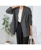 【アー ヴェー ヴェー/a.v.v】の【洗える/イージーケア/吸水速乾/ストレッチ】梳毛調ダブルブレストジャケット ダークグレー|ID: prp329100004797472 ipo3291000000034808012