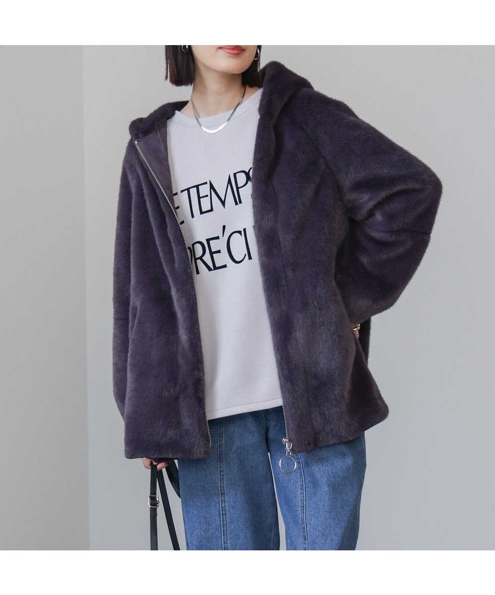 【バブ ブージュルード/Bab Bou Jeloud】のフェイクファーコート インテリア・キッズ・メンズ・レディースファッション・服の通販 founy(ファニー) ファッション Fashion レディースファッション Fashion for Women アウター Coat / Outerwear Collection コート・ロングコート・ピーコート Long Coats, Peacoats & More フェイクファー Faux Fur, Imitation Fur エレガント 上品 Elegant 再入荷 Restock / Back in Stock GRAY|ID: prp329100004797505 ipo3291000000034808371