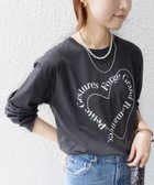 【シップス フォー ウィメン/SHIPS】の【WEB限定】バリエーション ロゴ プリント ロングスリーブ TEE チャコールグレー|ID: prp329100004797520 ipo3291000000034847977