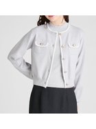 【セルフォード/CELFORD】のファートリムニットアンサンブル 人気、トレンドファッション・服の通販 founy(ファニー) ファッション Fashion レディースファッション Fashion for Women トップス・カットソー Cut & Sew Tops ニット Knit Tops & Sweaters アンサンブルニット Knit Ensembles & Twin Sets アンサンブル Ensemble Set インナー Innerwear カーディガン Cardigan, Knitwear コンパクト Compact, Small Size ジャケット Jacket, Outerwear スマート Smart, Elegant トリミング Trimming, Decorative Edge フィット Fit, Slim Fit メタル Metal, Metal Parts thumbnail LGRY[005]|ID: prp329100004797535 ipo3291000000034808623