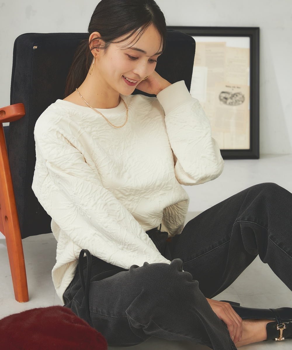 【アー ヴェー ヴェー/a.v.v】のフクレジャガードクロップドトップス 人気、トレンドファッション・服の通販 founy(ファニー) 　ファッション　Fashion　レディースファッション　Fashion for Women　トップス・カットソー　Cut & Sew Tops　デニム　Denim, Jeans Material　フロント　Front, Front Design　ボトム　Bottoms, Lower Wear　再入荷　Restock / Back in Stock　おすすめ　Recommended / Our Picks　エレガント 上品　Elegant　 other-1|ID: prp329100004797563 ipo3291000000034809060