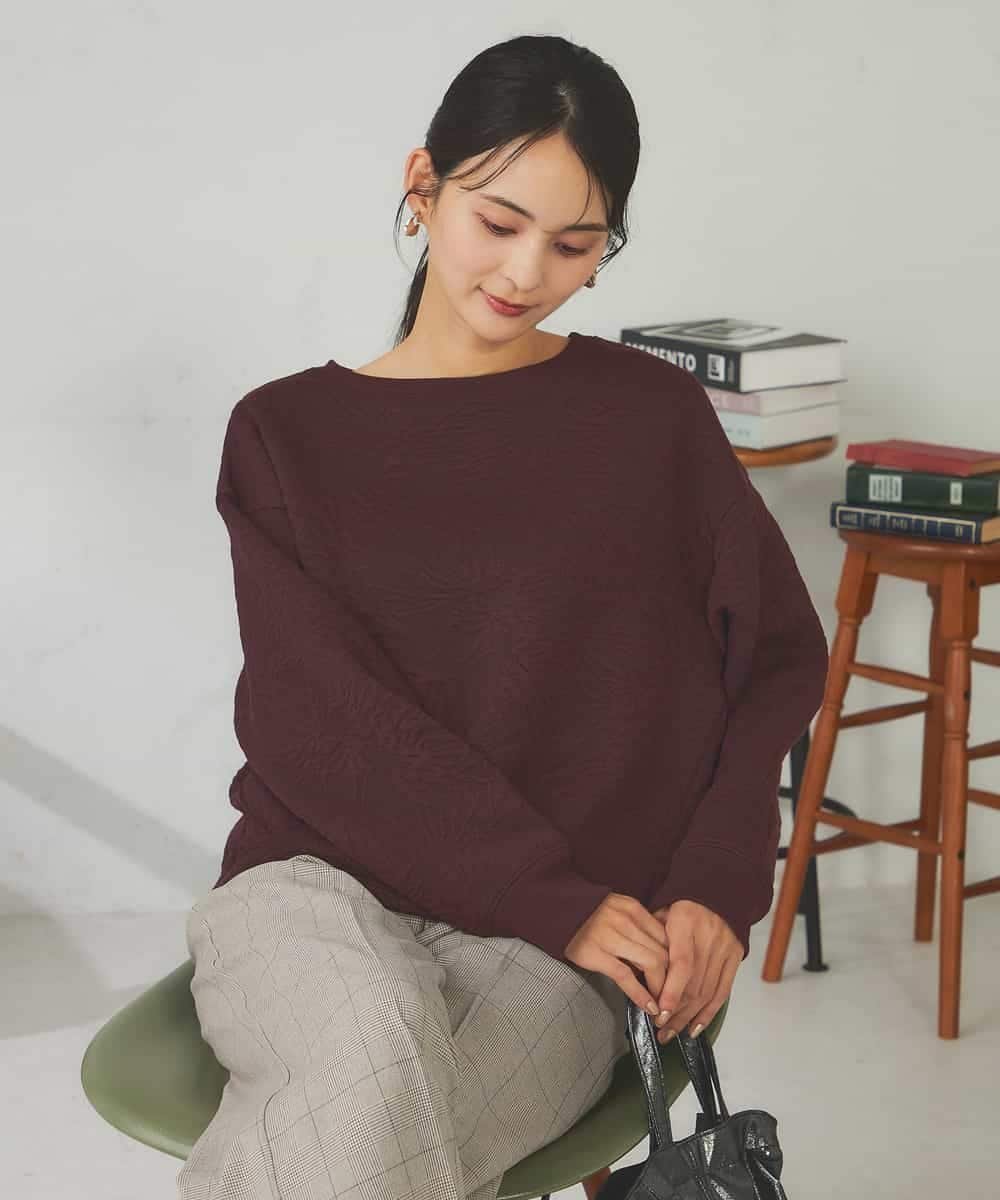 【アー ヴェー ヴェー/a.v.v】のフクレジャガードクロップドトップス インテリア・キッズ・メンズ・レディースファッション・服の通販 founy(ファニー) 　ファッション　Fashion　レディースファッション　Fashion for Women　トップス・カットソー　Cut & Sew Tops　デニム　Denim, Jeans Material　フロント　Front, Front Design　ボトム　Bottoms, Lower Wear　再入荷　Restock / Back in Stock　おすすめ　Recommended / Our Picks　エレガント 上品　Elegant　ボルドー|ID: prp329100004797563 ipo3291000000034809063