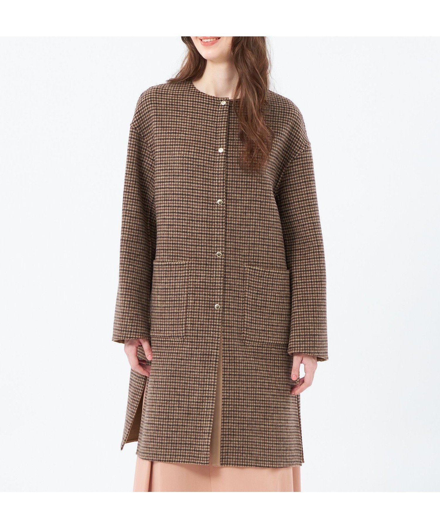 【マッキントッシュ フィロソフィー/MACKINTOSH PHILOSOPHY】の【IVENREY(イベンリー)】ライトメルトン製 インテリア・キッズ・メンズ・レディースファッション・服の通販 founy(ファニー) 　ファッション　Fashion　レディースファッション　Fashion for Women　おすすめ　Recommended / Our Picks　クラシック　Classic, Timeless Style　シンプル　Simple, Minimal　チェック　Check, Plaid, Tartan　メルトン　Melton, Heavy Wool　リバーシブル　Reversible, Two-Sided　冬　Winter / This Winter　無地　Plain, Solid Color　秋　Autumn　防寒　Cold Protection, Winter-Ready　キャメル|ID: prp329100004797574 ipo3291000000035160999