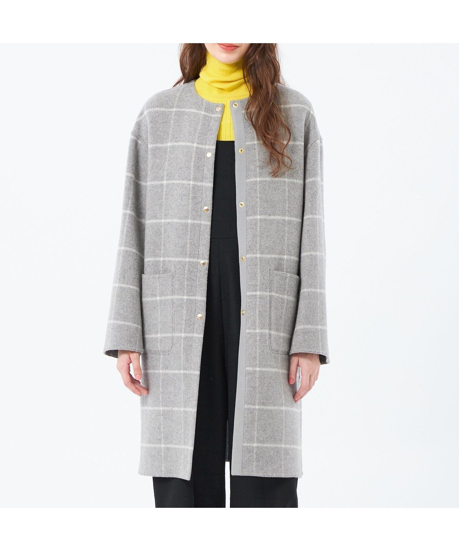 【マッキントッシュ フィロソフィー/MACKINTOSH PHILOSOPHY】の【IVENREY(イベンリー)】ライトメルトン製 インテリア・キッズ・メンズ・レディースファッション・服の通販 founy(ファニー) 　ファッション　Fashion　レディースファッション　Fashion for Women　おすすめ　Recommended / Our Picks　クラシック　Classic, Timeless Style　シンプル　Simple, Minimal　チェック　Check, Plaid, Tartan　メルトン　Melton, Heavy Wool　リバーシブル　Reversible, Two-Sided　冬　Winter / This Winter　無地　Plain, Solid Color　秋　Autumn　防寒　Cold Protection, Winter-Ready　グレー|ID: prp329100004797574 ipo3291000000035161000