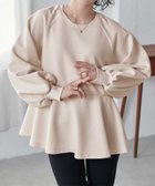 【ラナン/Ranan】のRANAN/ボリュームスリーブペプラムプルオーバー 人気、トレンドファッション・服の通販 founy(ファニー) ファッション Fashion レディースファッション Fashion for Women トップス・カットソー Cut & Sew Tops カジュアルプルオーバー・ニットトップス Pullovers & Knit Tops / Casual Pullovers ボリューム袖・フリルスリーブブラウス Voluminous & Ruffle Sleeves / Puffy Sleeve Tops アクセサリー Fashion Accessories ギャザー Gathered, Ruffled シューズ Shoes, Footwear ストレッチ Stretch, Stretchy Fabric ペプラム Peplum, Flared Hem ボトム Bottoms, Lower Wear ポケット Pocket, Pocket Detail リラックス Relax, Relaxed Fit おすすめ Recommended / Our Picks thumbnail ライトベージュ|ID: prp329100004797607 ipo3291000000035185301