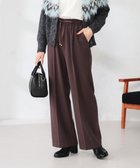 【アー ヴェー ヴェー/a.v.v】の【イージーケア/洗える/ストレッチ】裏起毛美ラクるイージーワイドパンツ ブラウン|ID: prp329100004797612 ipo3291000000035234359